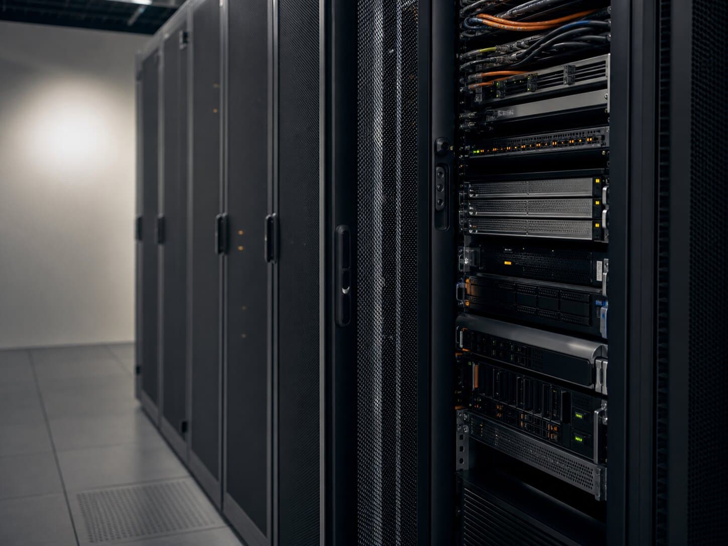 Server-Rack in einem deutschen Rechenzentrum